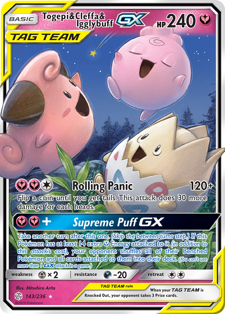 Togepi & Cleffa & Igglybuff GX (143/236) [Sun & Moon: Cosmic Eclipse] | Jack's On Queen