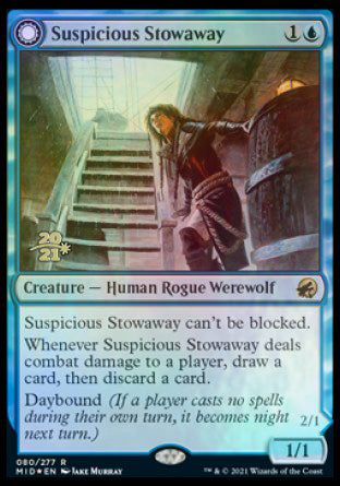 Suspicious Stowaway // Seafaring Werewolf [Innistrad: Midnight Hunt Prerelease Promos] | Jack's On Queen