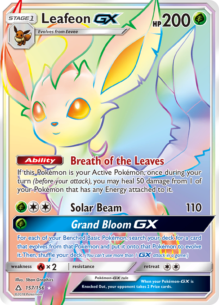 Leafeon GX (157/156) [Sun & Moon: Ultra Prism] | Jack's On Queen