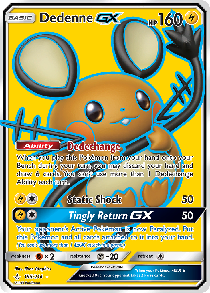 Dedenne GX (195/214) [Sun & Moon: Unbroken Bonds] | Jack's On Queen