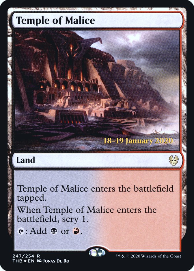 Temple of Malice [Theros Beyond Death Prerelease Promos] | Jack's On Queen