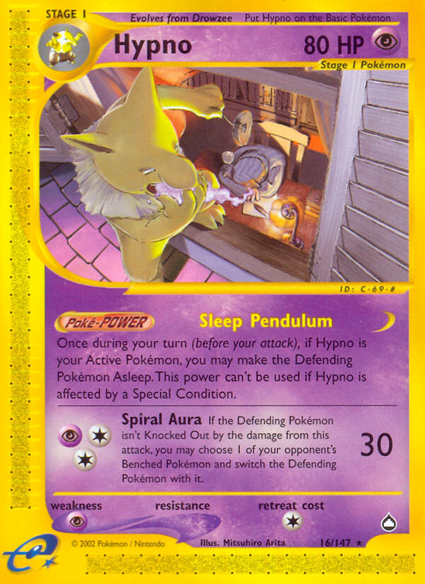 Hypno (16/147) [Aquapolis] | Jack's On Queen