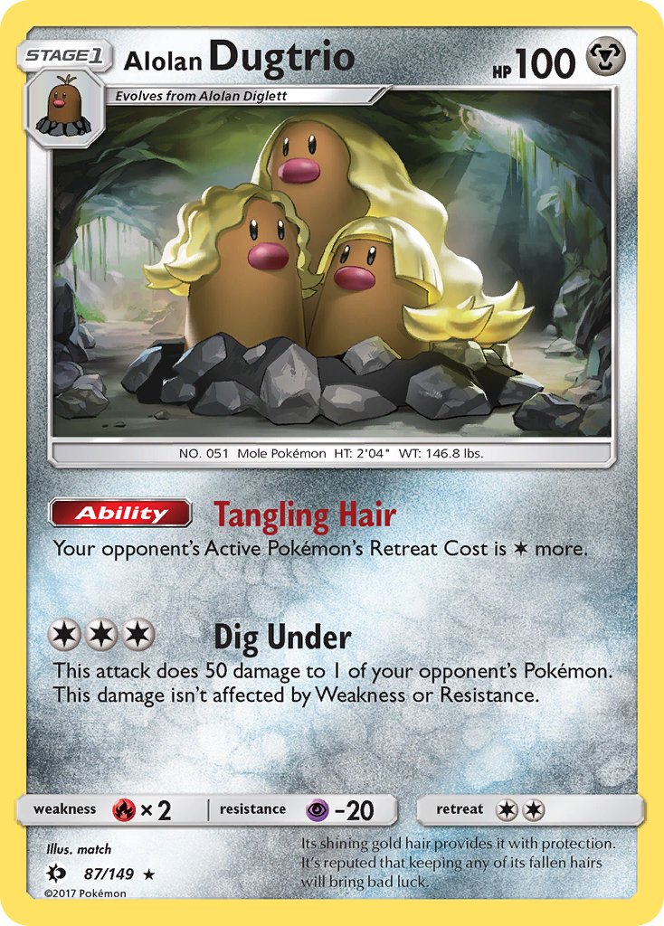 Alolan Dugtrio (87/149) (Cosmos Holo) (Blister Exclusive) [Sun & Moon: Base Set] | Jack's On Queen