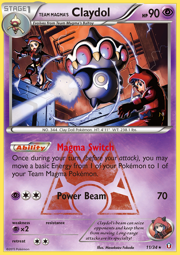 Team Magma's Claydol (11/34) [XY: Double Crisis] | Jack's On Queen