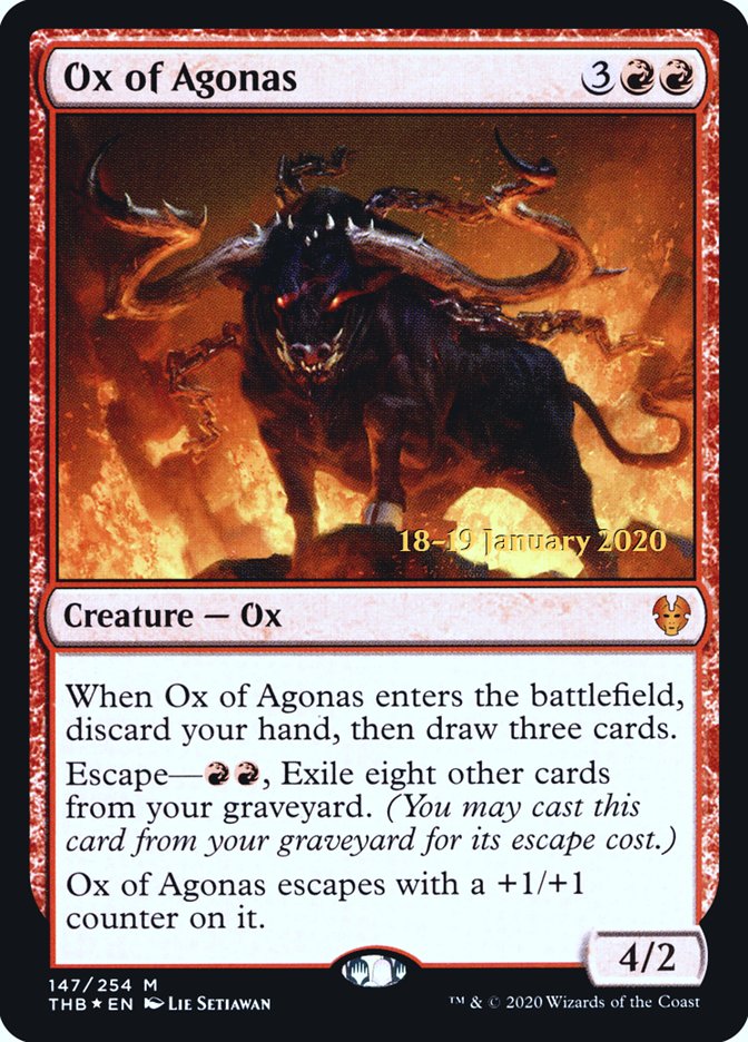 Ox of Agonas [Theros Beyond Death Prerelease Promos] | Jack's On Queen