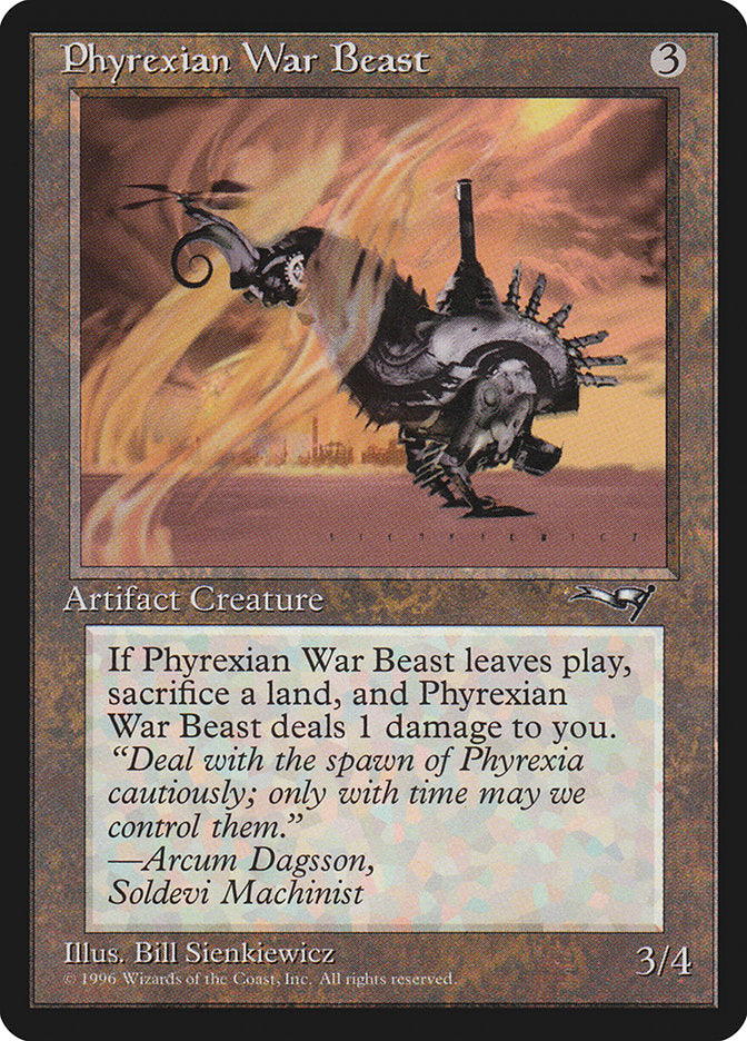 Phyrexian War Beast (Signature on Right) [Alliances] | Jack's On Queen