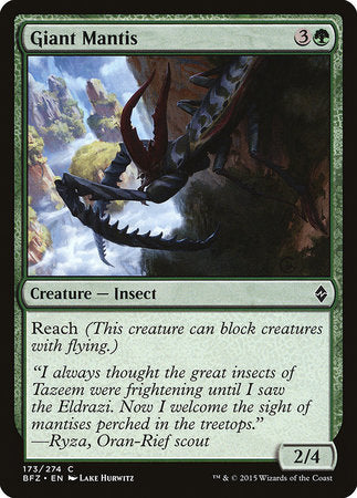 Giant Mantis [Battle for Zendikar] | Jack's On Queen