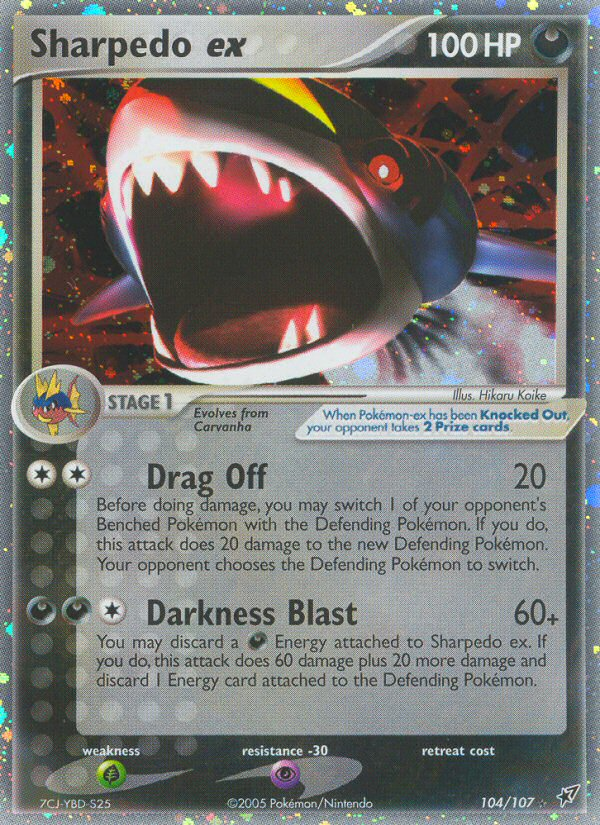 Sharpedo ex (104/107) [EX: Deoxys] | Jack's On Queen