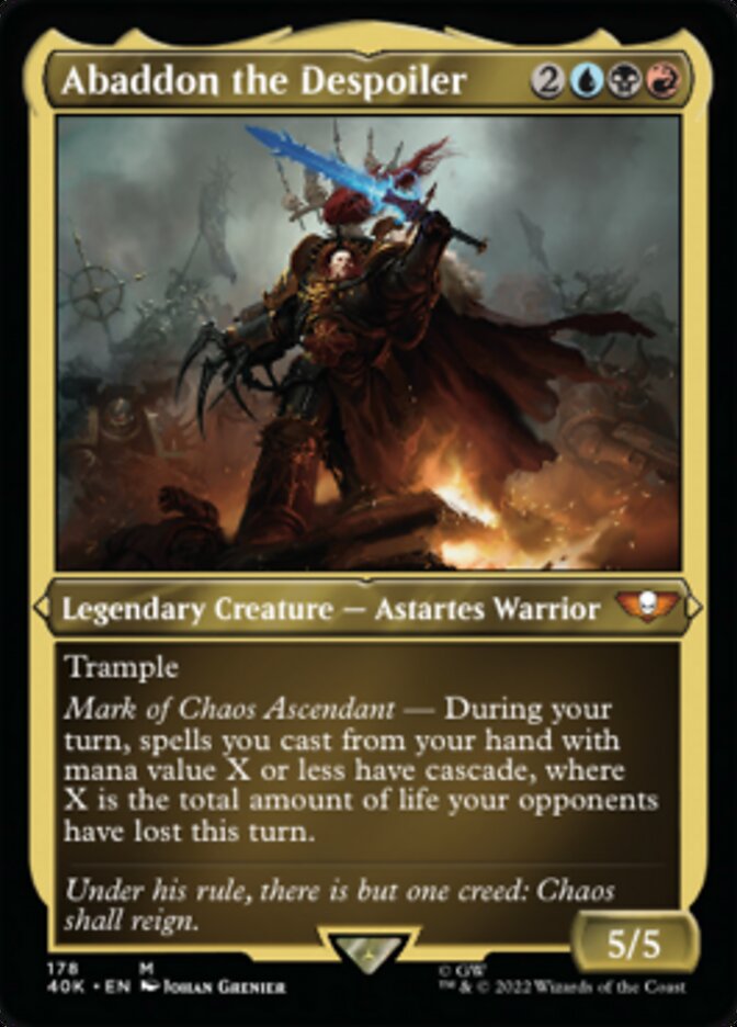 Abaddon the Despoiler (Display Commander) (Surge Foil) [Universes Beyond: Warhammer 40,000] | Jack's On Queen