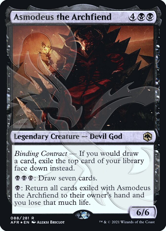 Asmodeus the Archfiend (Ampersand Promo) [Dungeons & Dragons: Adventures in the Forgotten Realms Promos] | Jack's On Queen