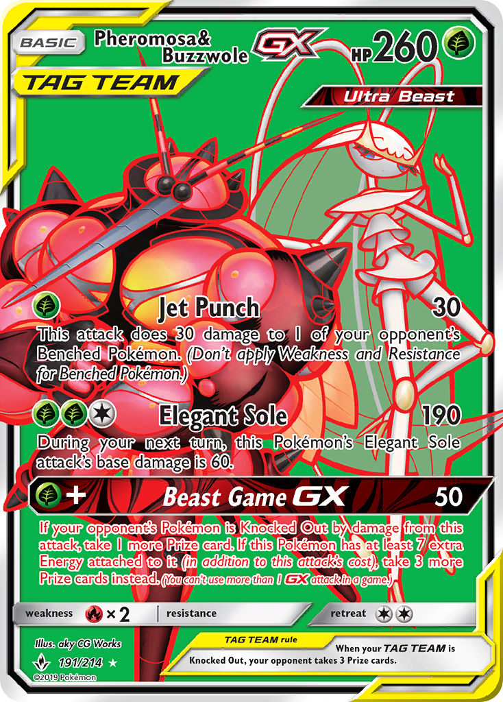 Pheromosa & Buzzwole GX (191/214) [Sun & Moon: Unbroken Bonds] | Jack's On Queen