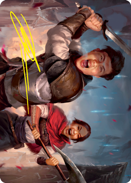 Daybreak Combatants Art Card (Gold-Stamped Signature) [Innistrad: Crimson Vow Art Series] | Jack's On Queen