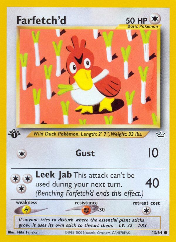 Farfetch'd (43/64) [Neo Revelation 1st Edition] | Jack's On Queen
