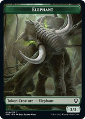 Elephant // Treasure Double-sided Token [Dominaria United Commander Tokens] | Jack's On Queen
