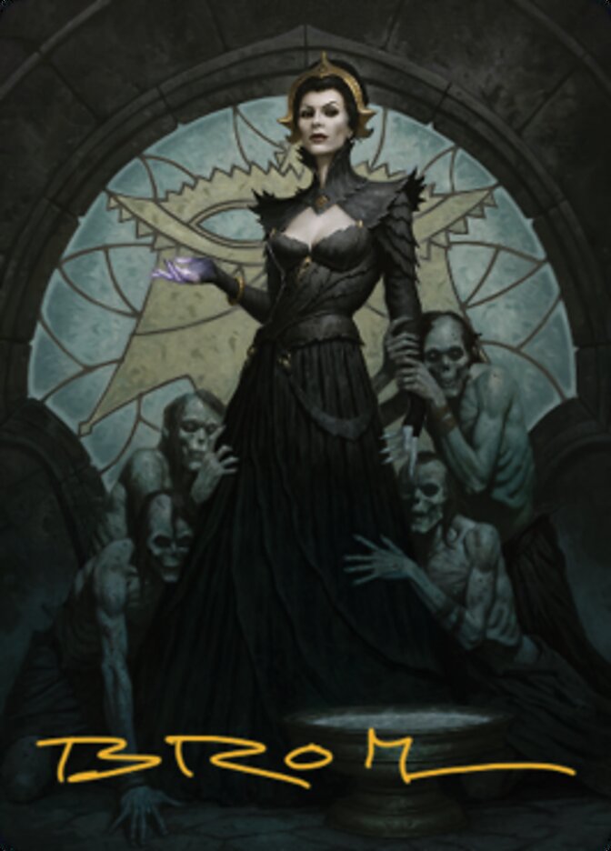 Liliana of the Veil Art Card (Gold-Stamped Signature) [Dominaria United Art Series] | Jack's On Queen