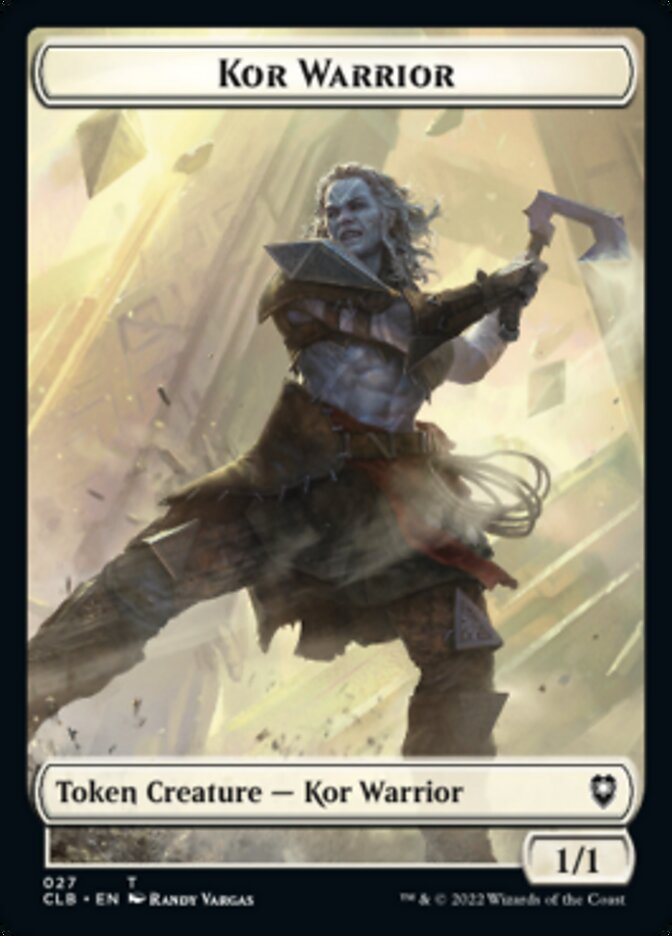 Kor Warrior // Wizard Double-sided Token [Commander Legends: Battle for Baldur's Gate Tokens] | Jack's On Queen