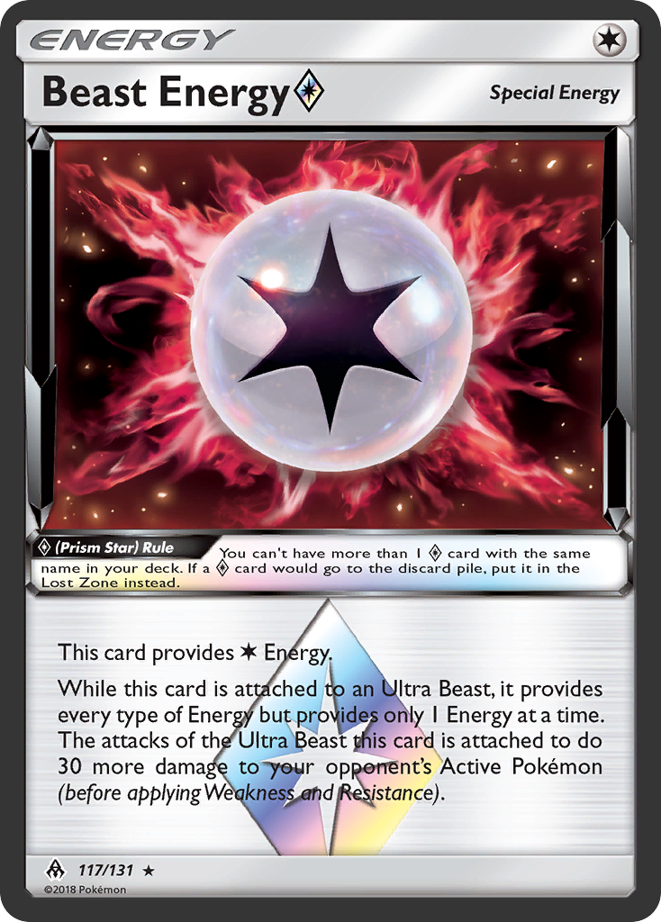 Beast Energy (117/131) (Prism Star) [Sun & Moon: Forbidden Light] | Jack's On Queen