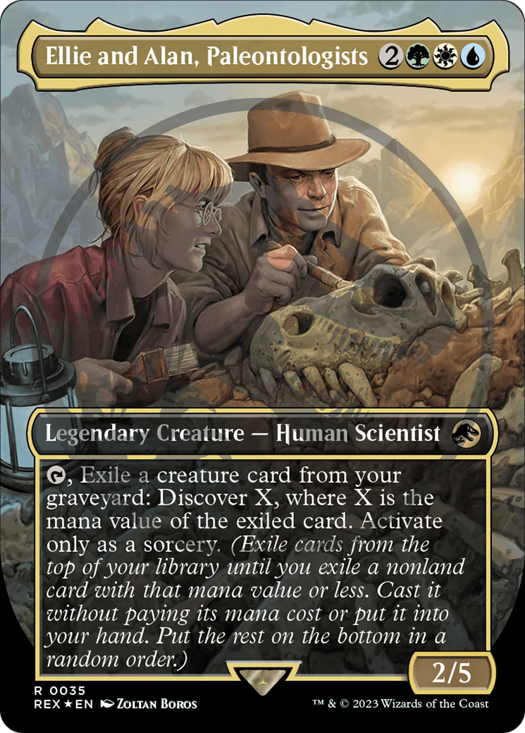 Ellie and Alan, Paleontologists Emblem (Borderless) [Jurassic World Collection Tokens] | Jack's On Queen