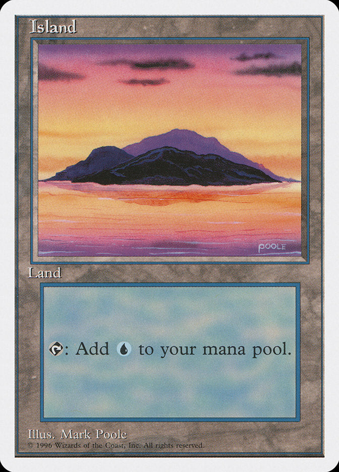 Island (Dark Clouds, Signature on Bottom Right) [Introductory Two-Player Set] | Jack's On Queen