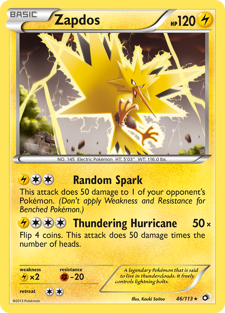 Zapdos (46/113) (Theme Deck Exclusive) [Black & White: Legendary Treasures] | Jack's On Queen