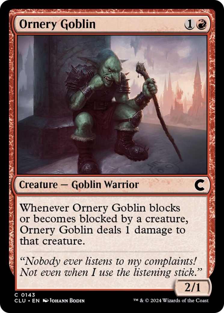 Ornery Goblin [Ravnica: Clue Edition] | Jack's On Queen