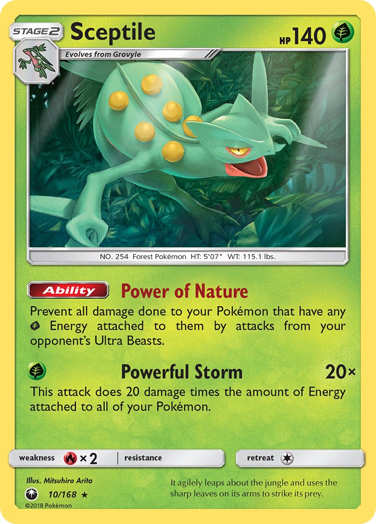 Sceptile (10/168) (Theme Deck Exclusive) [Sun & Moon: Celestial Storm] | Jack's On Queen