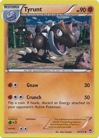 Tyrunt (61/111) (Cosmos Holo) [XY: Furious Fists] | Jack's On Queen