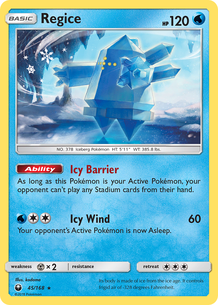 Regice (45/168) [Sun & Moon: Celestial Storm] | Jack's On Queen