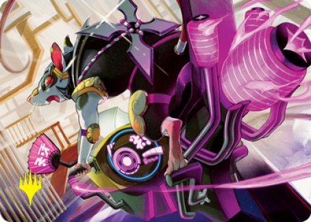 Nashi, Moon Sage's Scion Art Card (Gold-Stamped Signature) [Kamigawa: Neon Dynasty Art Series] | Jack's On Queen