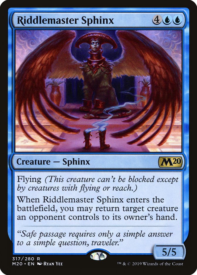 Riddlemaster Sphinx [Core Set 2020] | Jack's On Queen