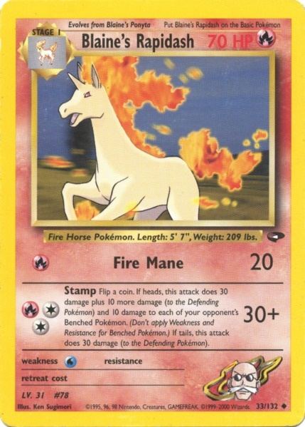 Blaine's Rapidash (33/132) [Gym Challenge Unlimited] | Jack's On Queen