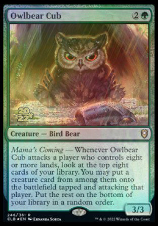 Owlbear Cub [Commander Legends: Battle for Baldur's Gate Prerelease Promos] | Jack's On Queen