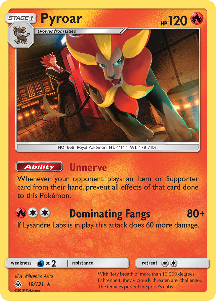 Pyroar (19/131) [Sun & Moon: Forbidden Light] | Jack's On Queen