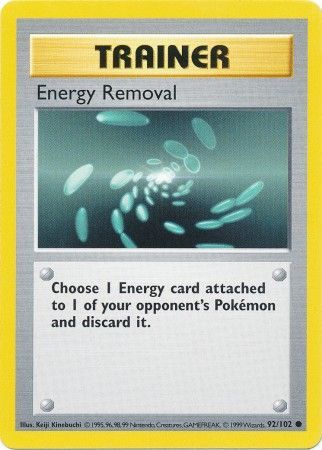 Energy Removal (92/102) [Base Set Shadowless Unlimited] | Jack's On Queen