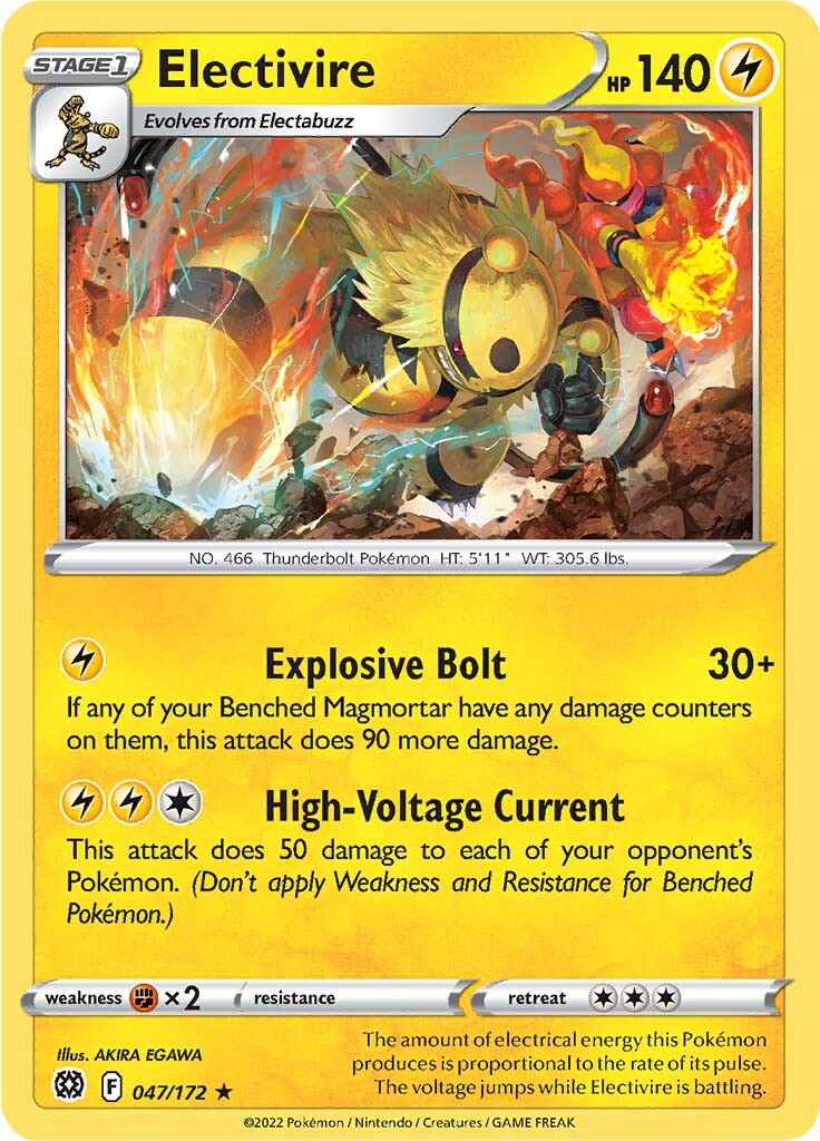 Electivire (047/172) [Sword & Shield: Brilliant Stars] | Jack's On Queen