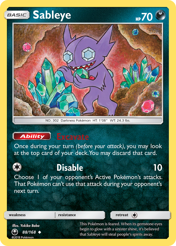 Sableye (88/168) [Sun & Moon: Celestial Storm] | Jack's On Queen