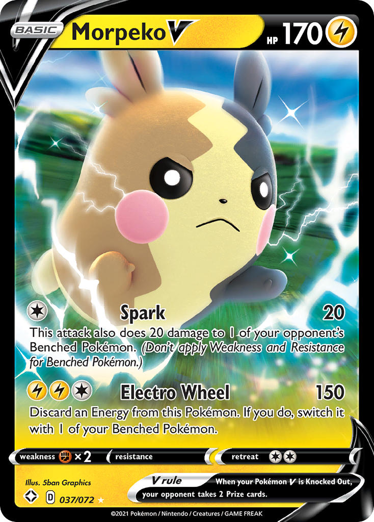 Morpeko V (037/072) [Sword & Shield: Shining Fates] | Jack's On Queen