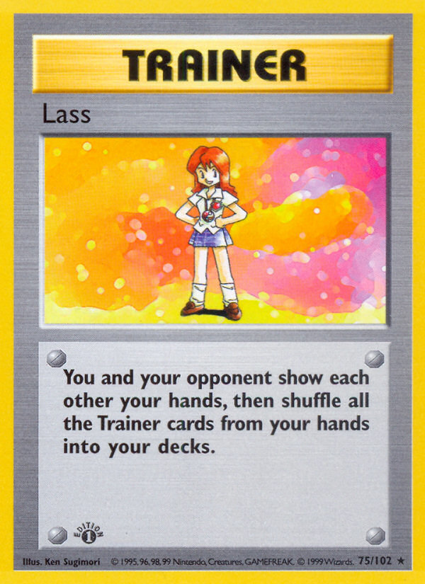 Lass (75/102) (Shadowless) [Base Set 1st Edition] | Jack's On Queen