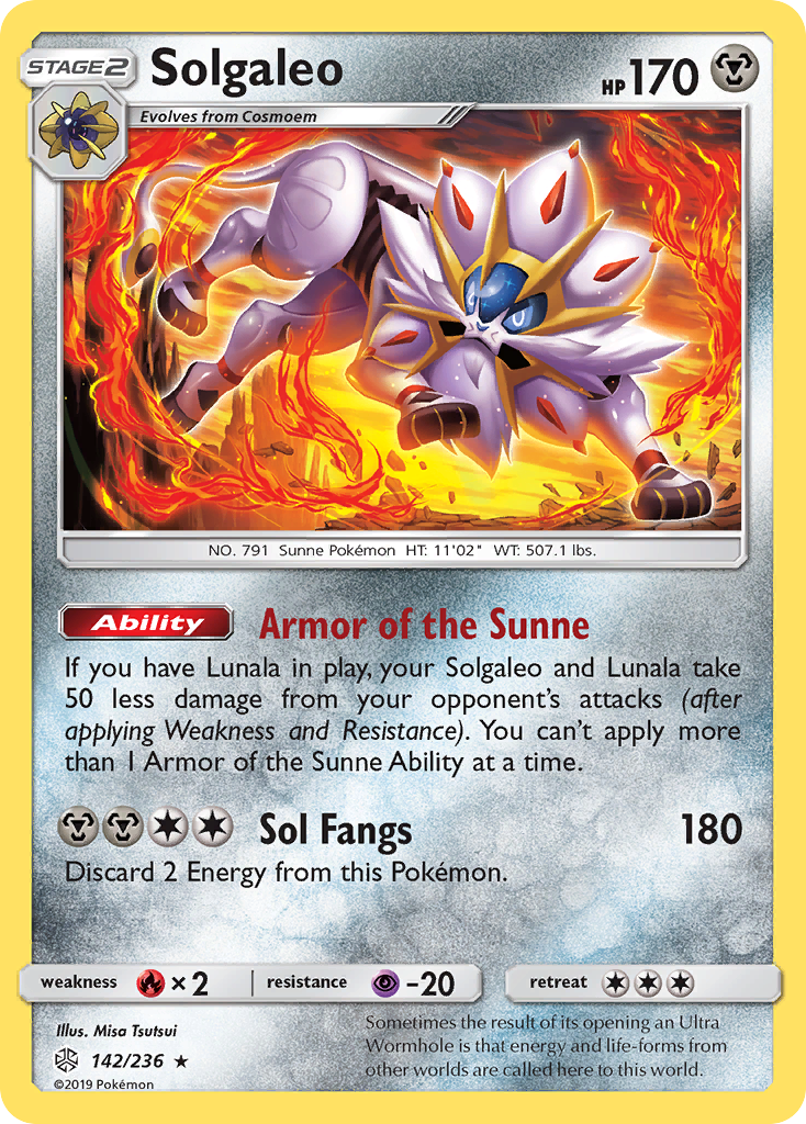 Solgaleo (142/236) [Sun & Moon: Cosmic Eclipse] | Jack's On Queen