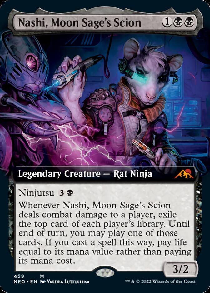 Nashi, Moon Sage's Scion (Extended Art) [Kamigawa: Neon Dynasty] | Jack's On Queen