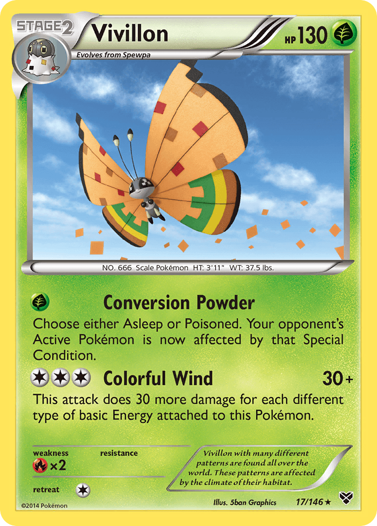 Vivillon (17/146) (High Plains Form/Orange Wings) [XY: Base Set] | Jack's On Queen