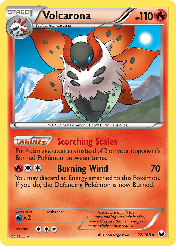 Volcarona (22/108) [Black & White: Dark Explorers] | Jack's On Queen