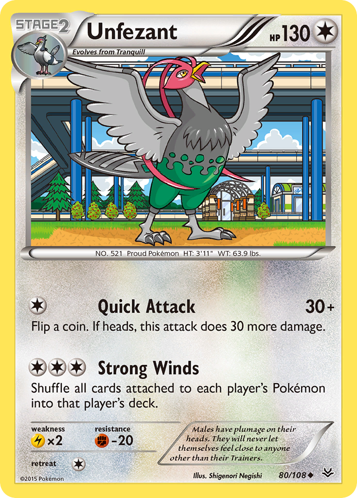 Unfezant (80/108) [XY: Roaring Skies] | Jack's On Queen