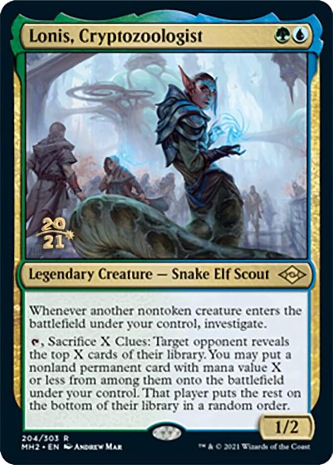 Lonis, Cryptozoologist [Modern Horizons 2 Prerelease Promos] | Jack's On Queen