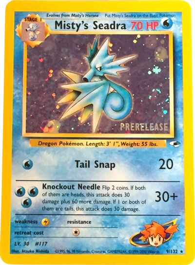 Misty's Seadra (9/132) (Prerelease Promo) [Gym Heroes Unlimited] | Jack's On Queen