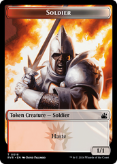 Spirit (0018) // Soldier Double-Sided Token [Ravnica Remastered Tokens] | Jack's On Queen