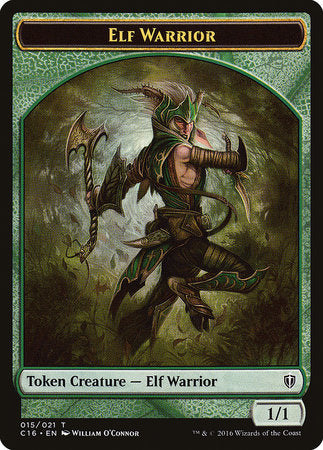 Elf Warrior // Zombie Double-sided Token [Commander 2016 Tokens] | Jack's On Queen