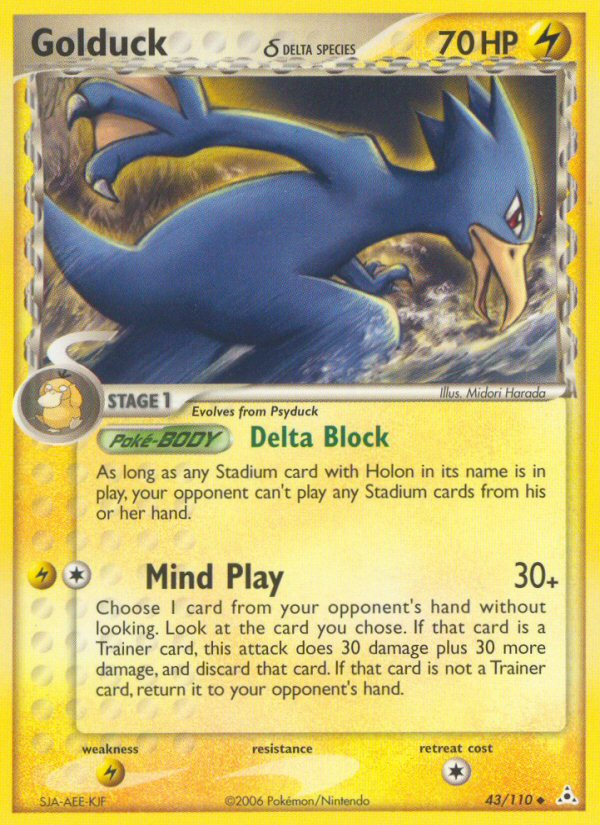 Golduck (43/110) (Delta Species) [EX: Holon Phantoms] | Jack's On Queen