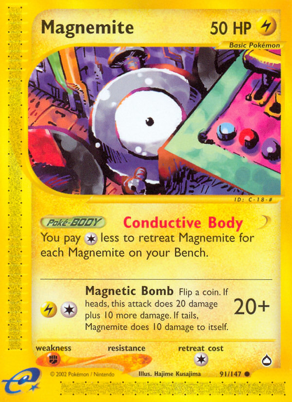 Magnemite (91/147) [Aquapolis] | Jack's On Queen