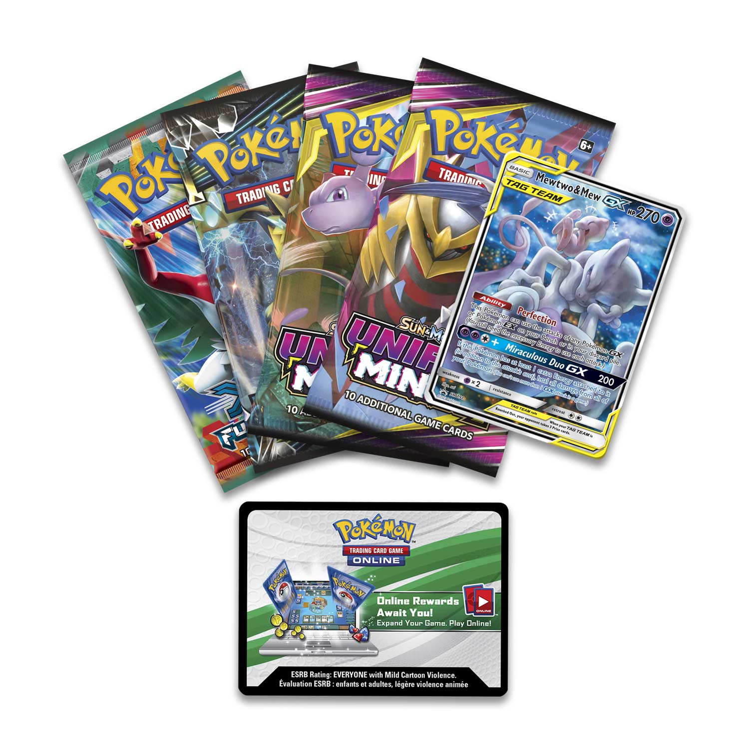 Sun & Moon: Unified Minds - Power Partnership Tin (Mewtwo & Mew GX) | Jack's On Queen